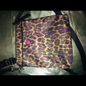 Coach leopard print cross body bag